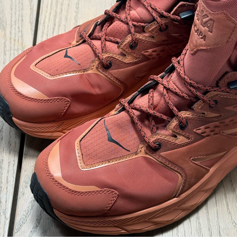 Hoka One Anacapa Mid GTX GORETEX Baked Clay Sun Baked Hiking Boot Men sz 9.5 - Picture 7 of 11